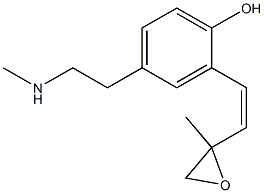 2-[(Z)-2-(2-Methyloxiran-2-yl)ethenyl]-4-[2-(methylamino)ethyl]phenol Structure