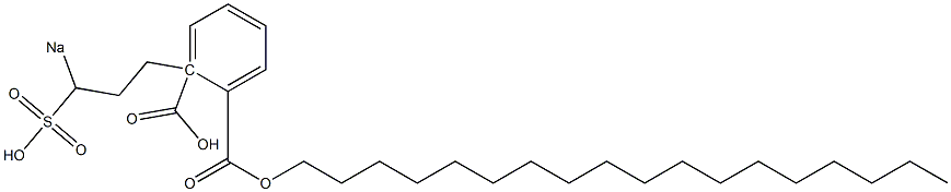 Phthalic acid 1-octadecyl 2-(3-sodiosulfopropyl) ester Structure