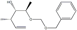 (2R,3S,4S)-2-(Benzyloxymethoxy)-4-methyl-5-hexen-3-ol Struktur