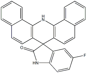 5'-フルオロスピロ[ジベンゾ[c,h]アクリジン-7(14H),3'-[3H]インドール]-2'(1'H)-オン 化学構造式