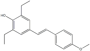 4-[(E)-2-(4-Methoxyphenyl)ethenyl]-2,6-diethylphenol Structure
