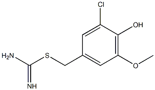 Carbamimidothioic acid (3-chloro-4-hydroxy-5-methoxyphenyl)methyl ester Struktur