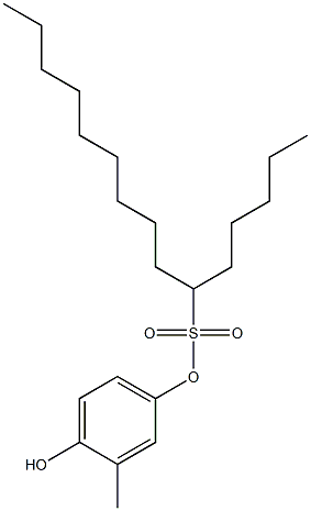 6-Pentadecanesulfonic acid 4-hydroxy-3-methylphenyl ester Structure