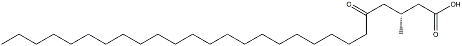 [R,(-)]-3-Methyl-5-oxoheptacosanoic acid Struktur