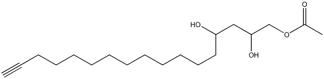 Acetic acid 2,4-dihydroxyheptadecane-16-ynyl ester Struktur