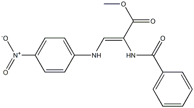 (Z)-3-[(4-Nitrophenyl)amino]-2-(benzoylamino)acrylic acid methyl ester Struktur