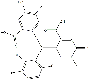 2-[(2-Carboxy-4-oxo-5-methyl-2,5-cyclohexadien-1-ylidene)(2,3,6-trichlorophenyl)methyl]-4-methyl-5-hydroxybenzoic acid|
