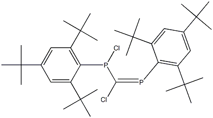 (E)-1,3-Bis[2,4,6-tri(tert-butyl)phenyl]-2,3-dichloro-1,3-diphospha-1-propene Struktur