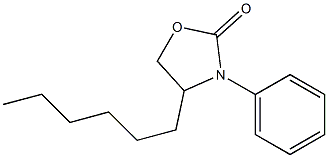 4-Hexyl-3-phenyloxazolidin-2-one 结构式