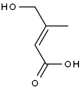 (E)-4-Hydroxy-3-methyl-2-butenoic acid Struktur