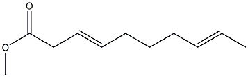 3,8-Decadienoic acid methyl ester Structure