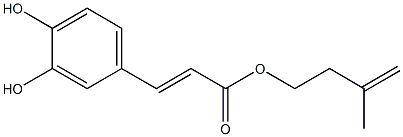 (E)-3-(3,4-Dihydroxyphenyl)propenoic acid 3-methyl-3-butenyl ester Struktur