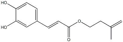 (E)-3-(3,4-Dihydroxyphenyl)propenoic acid 3-methyl-3-butenyl ester Structure