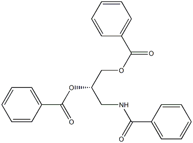(2S)-3-Benzoylaminopropylene glycol dibenzoate Struktur