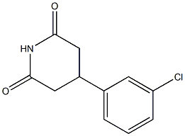 4-(m-Chlorophenyl)piperidine-2,6-dione Structure