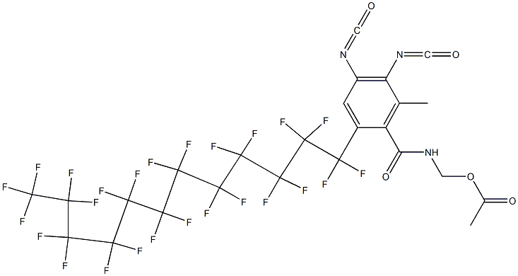 N-(Acetyloxymethyl)-2-(pentacosafluorododecyl)-4,5-diisocyanato-6-methylbenzamide
