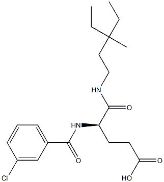 (R)-4-(3-Chlorobenzoylamino)-5-oxo-5-(3-ethyl-3-methylpentylamino)valeric acid