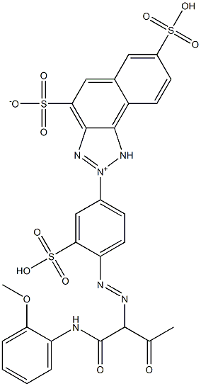 2-[4-[[1-[[(2-Methoxyphenyl)amino]carbonyl]-2-oxopropyl]azo]-3-sulfophenyl]-4-sulfonato-7-sulfo-1H-naphtho[1,2-d]triazol-2-ium