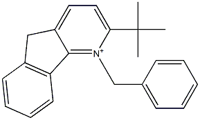 2-tert-Butyl-1-benzyl-5H-indeno[1,2-b]pyridin-1-ium Struktur