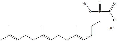 [[(4E,8E)-5,9,13-Trimethyltetradeca-4,8,12-trienyl]sodiooxyphosphinyl]formic acid sodium salt