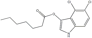 Heptanoic acid 4,5-dichloro-1H-indol-3-yl ester 结构式