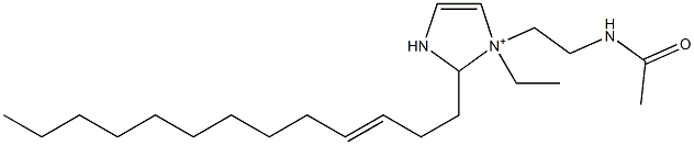1-[2-(Acetylamino)ethyl]-1-ethyl-2-(3-tridecenyl)-4-imidazoline-1-ium Struktur