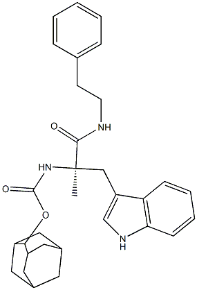 (2R)-2-(Adamantan-2-yloxycarbonylamino)-3-(1H-indol-3-yl)-2-methyl-N-(2-phenylethyl)propionamide|