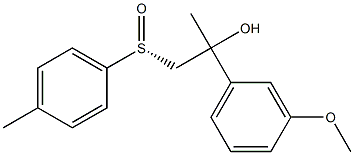 (R)-1-Methyl-1-(3-methoxyphenyl)-2-(4-methylphenylsulfinyl)ethanol Struktur