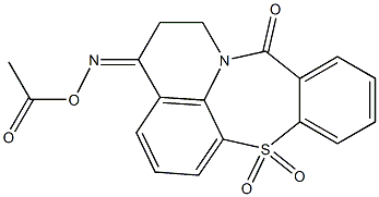 3-(Acetoxyimino)-2,3-dihydro-12-oxo-1H,12H-quino[8,1-bc][1,4]benzothiazepine 7,7-dioxide 结构式