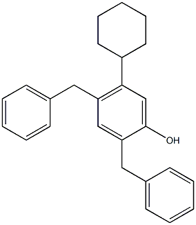 2,4-Dibenzyl-5-cyclohexylphenol Struktur