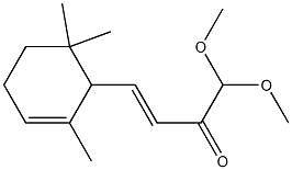 (E)-1,1-Dimethoxy-4-(2,6,6-trimethyl-2-cyclohexenyl)-3-buten-2-one Struktur
