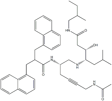 (3S,4S)-4-[[(2S)-2-[2,2-Bis(1-naphthalenylmethyl)-1-oxoethylamino]-6-acetylamino-4-hexynyl]amino]-3-hydroxy-6-methyl-N-(2-methylbutyl)heptanamide