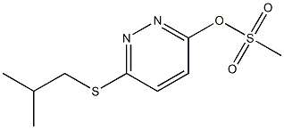 Methanesulfonic acid 6-(2-methylpropylthio)-3-pyridazinyl ester Struktur