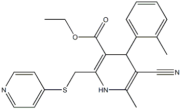  5-Cyano-1,4-dihydro-6-methyl-2-[(4-pyridinylthio)methyl]-4-(2-methylphenyl)pyridine-3-carboxylic acid ethyl ester
