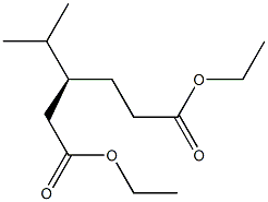 [S,(+)]-3-Isopropyladipic acid diethyl ester Structure