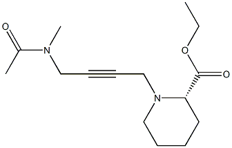 (2S)-1-[4-[(Acetyl)methylamino]-2-butynyl]piperidine-2-carboxylic acid ethyl ester Struktur