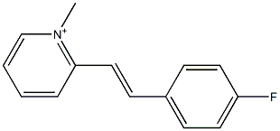 2-(4-フルオロスチリル)-1-メチルピリジニウム 化学構造式