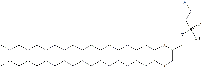 [S,(+)]-2-O,3-O-Dioctadecyl-L-glycerol 1-(2-bromoethylphosphonate) 结构式
