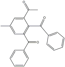 1-Acetyl-2,3-dibenzoyl-5-methylbenzene Struktur