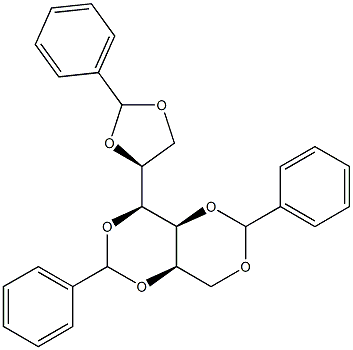 1-O,3-O:2-O,4-O:5-O,6-O-Tribenzylidene-L-glucitol 结构式