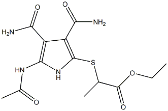 2-[Acetylamino]-5-[[1-(ethoxycarbonyl)ethyl]thio]-1H-pyrrole-3,4-dicarboxamide