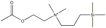 N-(2-Acetoxyethyl)-N,N-dimethyl-3-(trimethylsilyl)-1-propanaminium Struktur