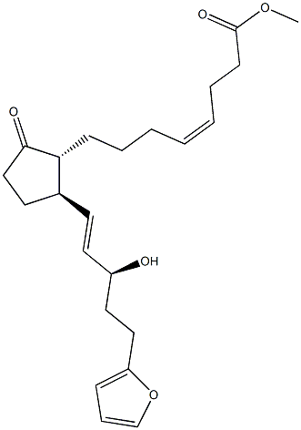 (3Z,13E,15S)-1-(Methoxycarbonyl)-15-hydroxy-17-(2-furanyl)-18,19,20-trinorprosta-3,13-dien-9-one Structure