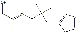 (E)-6-(1,3-Cyclopentadienyl)-2,5,5-trimethyl-2-hexen-1-ol Struktur