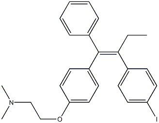 2-[4-[(Z)-1-Phenyl-2-(4-iodophenyl)-1-butenyl]phenoxy]-N,N-dimethylethanamine Structure