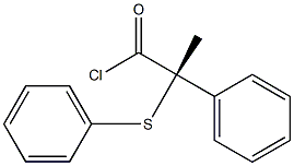 [S,(+)]-2-Phenyl-2-(phenylthio)propionic acid chloride Struktur