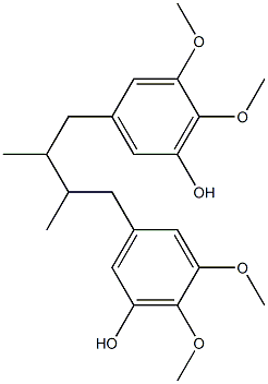 3,3'-[(2R,3S)-2,3-Dimethyl-1,4-butanediyl]bis(5,6-dimethoxyphenol) Structure
