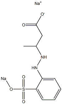 3-[2-(o-Sodiooxysulfonylphenyl)hydrazino]butyric acid sodium salt Structure