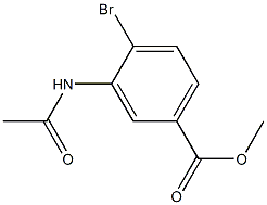 3-Acetylamino-4-bromobenzoic acid methyl ester Structure