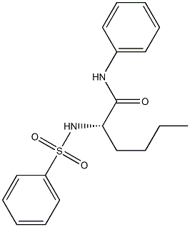 [S,(-)]-N-Phenyl-2-[(phenylsulfonyl)amino]hexanamide 结构式